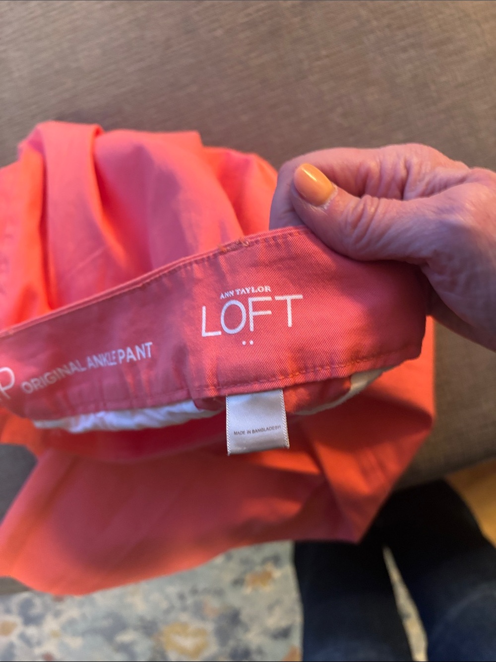 LOFT Coral Pink Cropped Ankle Pants - Picture 6 of 6